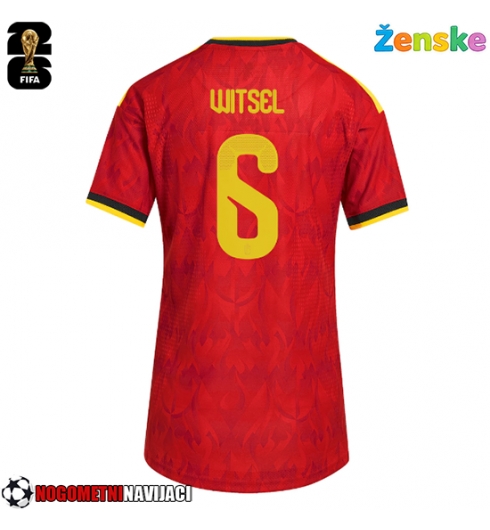 Ženske Nogometnih dresov Belgija Axel Witsel #6 Domači SP 2026 Kratki rokavi Ženske Nogometnih dresov Belgija Axel Witsel #6 Domači SP 2026 Kratki rokavi